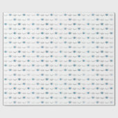 Silver Blue Evil Eye Eyelashes Nazar Mati Pattern Cadeaupapier (Vlak)