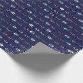 Silver Blue Evil Eye Eyelashes Nazar Mati Pattern Cadeaupapier (Hoek)