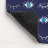 Silver Blue Evil Eye Eyelashes Nazar Mati Pattern Muismat (Hoek)
