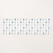 Silver Blue Evil Eye Eyelashes Nazar Mati Pattern Yogamat (Voorkant (horizontaal))