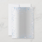Silver Blue floral glitter bedankt voor je kaart (Achterkant)