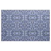 Silver Blue Floral Leaves Illustration Pattern Stof (Fat Quarter)
