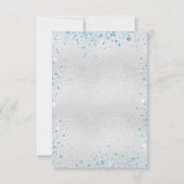Silver Blue glitter bedankt (Achterkant)