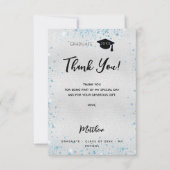 Silver Blue glitter bedankt (Voorkant)