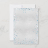 Silver Blue glitter bedankt (Achterkant)