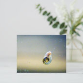 Silver-Blue-Gold-waterslak Briefkaart (Staand voorkant)