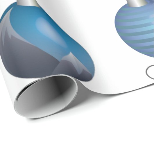 Silver Blue kerstcadeautje met blauw kerstcadeautj Cadeaupapier (Rol Hoek)