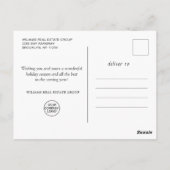 Silver Blue-kerstsierbegroet Briefkaart (Achterkant)