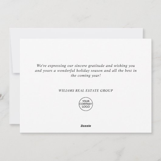 Silver Blue-kerstsierbegroet Feestdagenkaart (Achterkant)