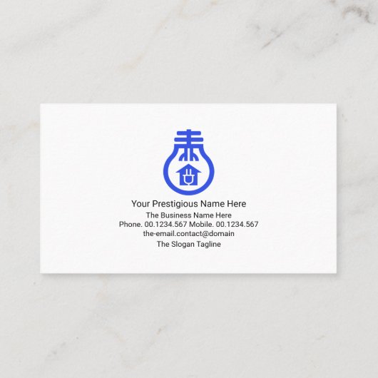 Silver Blue Lightning Electricia-signaalcircuit Visitekaartje (Achterkant)