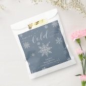 Silver Blue Magical Winter Snowflake Baby Shower  Bedankzakje (Gezegeld)
