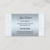 Silver Blue Marble Interior Design Visitekaartje (Achterkant)