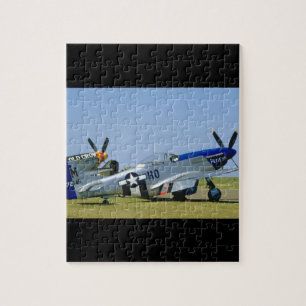 Silver & Blue, P51 Mustang, Side_WWII Planes Legpuzzel