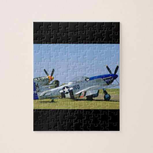 Silver & Blue, P51 Mustang, Side_WWII Planes Legpuzzel (Verticaal)