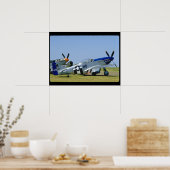 Silver & Blue, P51 Mustang, Side_WWII Planes Poster (Keuken)