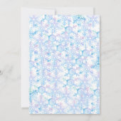 Silver Blue Party Theme Kaart (Achterkant)