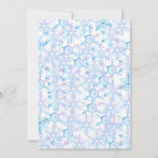 Silver Blue Party Theme Kaart (Achterkant)