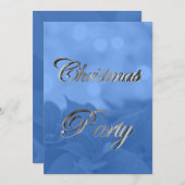 Silver Blue Poinsettia - Uitnodiging voor kerstfee (Voorkant / Achterkant)