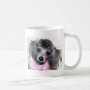 Silver Blue Poodle Puppy Face Portret Koffiemok