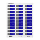 Silver Blue Return-adreslabel Etiket (Full Sheet)