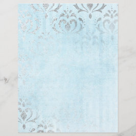 Silver & Blue Scrapbook Paper