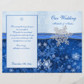 Silver Blue sneeuwvlok op het blauwe weddenschap-p (Voorkant)