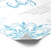 Silver blue sneeuwvlokken Boeken voor baby Poster (Hoek)