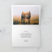 Silver & Blue Snowflakes Peace & Love Kerstmis Feestdagen Kaart (Binnen)