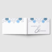 Silver Blue Snowflakes Winter Wedding Gastenboek (Volledig)