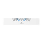 Silver Blue Snowflakes Winter Wedding Uitnodigingen Wikkel (Vlak)