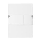 Silver Blue Snowflakes Winter Wedding Uitnodigingen Wikkel (Achterkant Voorbeeld)