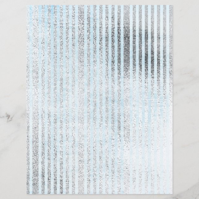 Silver & Blue Striped Shabby-scrapbook (Voorkant)