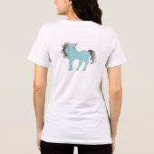 Silver Blue Unicorn Tri-Blend Shirt (Achterkant)