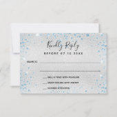 Silver Blue-verjaardagsfeest RSVP (Voorkant)