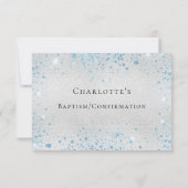 Silver Blue-verjaardagsfeest RSVP (Achterkant)