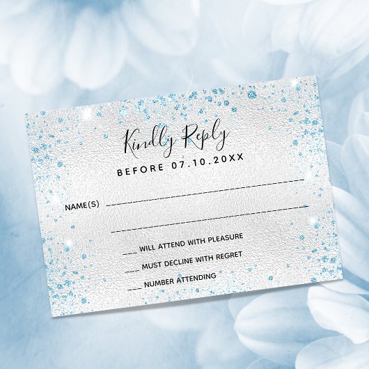 Silver Blue-verjaardagsfeest RSVP