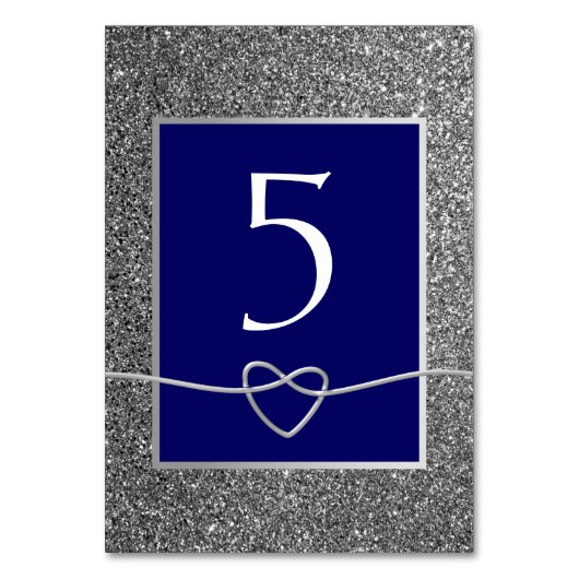 Silver Blue Wedding Kaart (Achterkant)