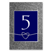 Silver Blue Wedding Kaart (Voorkant)