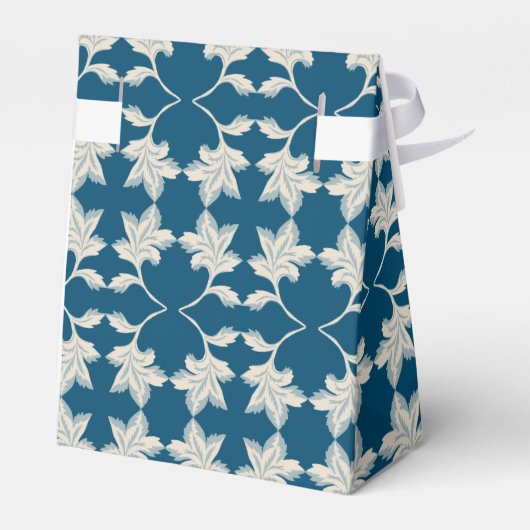 Silver Blue Winding Leaves Bedankdoosjes (Achterkant)