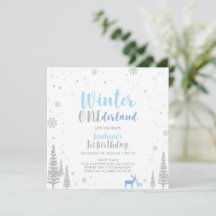 Silver & Blue Winter Onederland 1e eerste verjaard