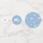 Silver & Blue Winter Snowflake Boy Baby shower Confetti (Achterkanten)