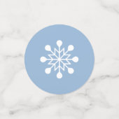 Silver & Blue Winter Snowflake Boy Baby shower Confetti (Kleine voorkant)