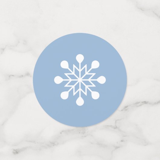Silver & Blue Winter Snowflake Boy Baby shower Confetti (Kleine voorkant)