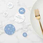 Silver & Blue Winter Snowflake Boy Baby shower Confetti (Groep)