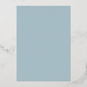 Silver Blue Winter Snowflake Quinceanera Folie Uitnodiging (Achterkant)