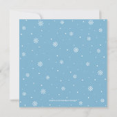 Silver & Blue Winter Wonderland Boy Baby shower Kaart (Achterkant)