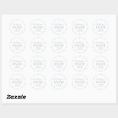 Silver, Blue Winter wonderland Hartelijk dank voor Ronde Sticker (Vel)