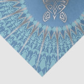 Silver Blue Zee Turtle and Mandala Tissuepapier (Detail)
