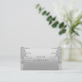 Silver Blush Glitter Sparkle Drift Modern Company Visitekaartje (Staand voorkant)