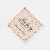 Silver Blush Pink 40th Birthday Glitter Confetti Servet (Hoek)